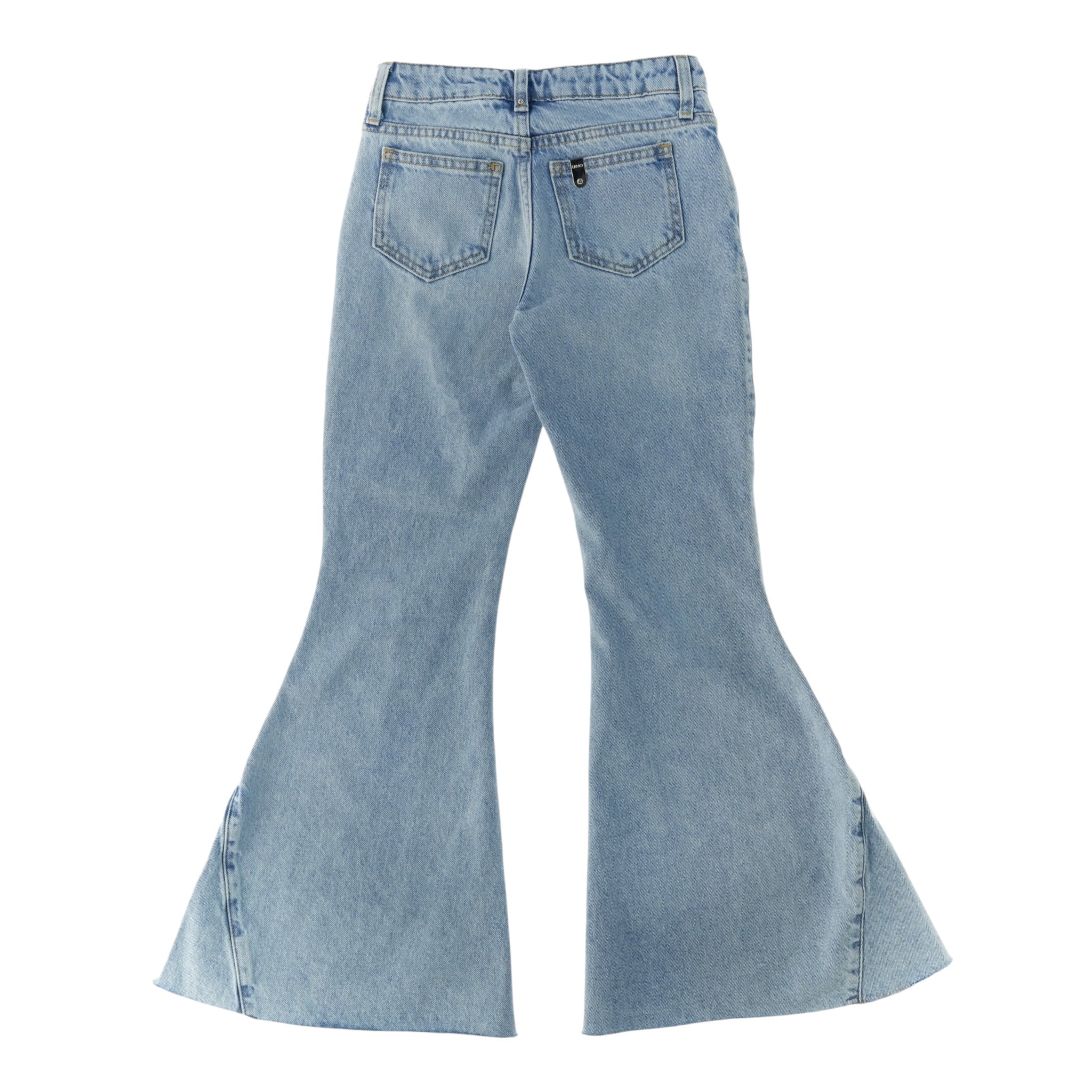 Liu Jo Jeans A Zampa Tinta Unita con Girovita Regolabile per Bambina GA5213 AZZURRO LIU JO 