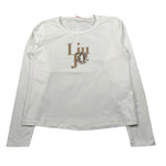 Liu Jo Shirt Girocollo tinta unita con Brillantini Bianco per Bambina GF5108 BIANCO LIU JO 