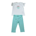 Liu Jo Completo 2 Pezzi T-Shirt-Leggins per Neonata HA5061X BIANCO/VERDE LIU JO 