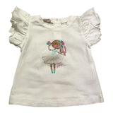 Liu Jo T-Shirt Tinta Unita Girocollo con Stampa per Neonata HA5064 BIANCO LIU JO 