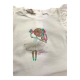 Liu Jo T-Shirt Tinta Unita Girocollo con Stampa per Neonata HA5064 BIANCO LIU JO 
