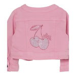 Liu Jo Giubbino In Denim Tinta Unita con Brillantini per Neonata HA5069 ROSA LIU JO 
