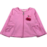 Liu Jo Felpa con Zip Tinta Unita con Ricamo per Neonata HA5084 ROSA LIU JO 