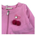 Liu Jo Felpa con Zip Tinta Unita con Ricamo per Neonata HA5084 ROSA LIU JO 