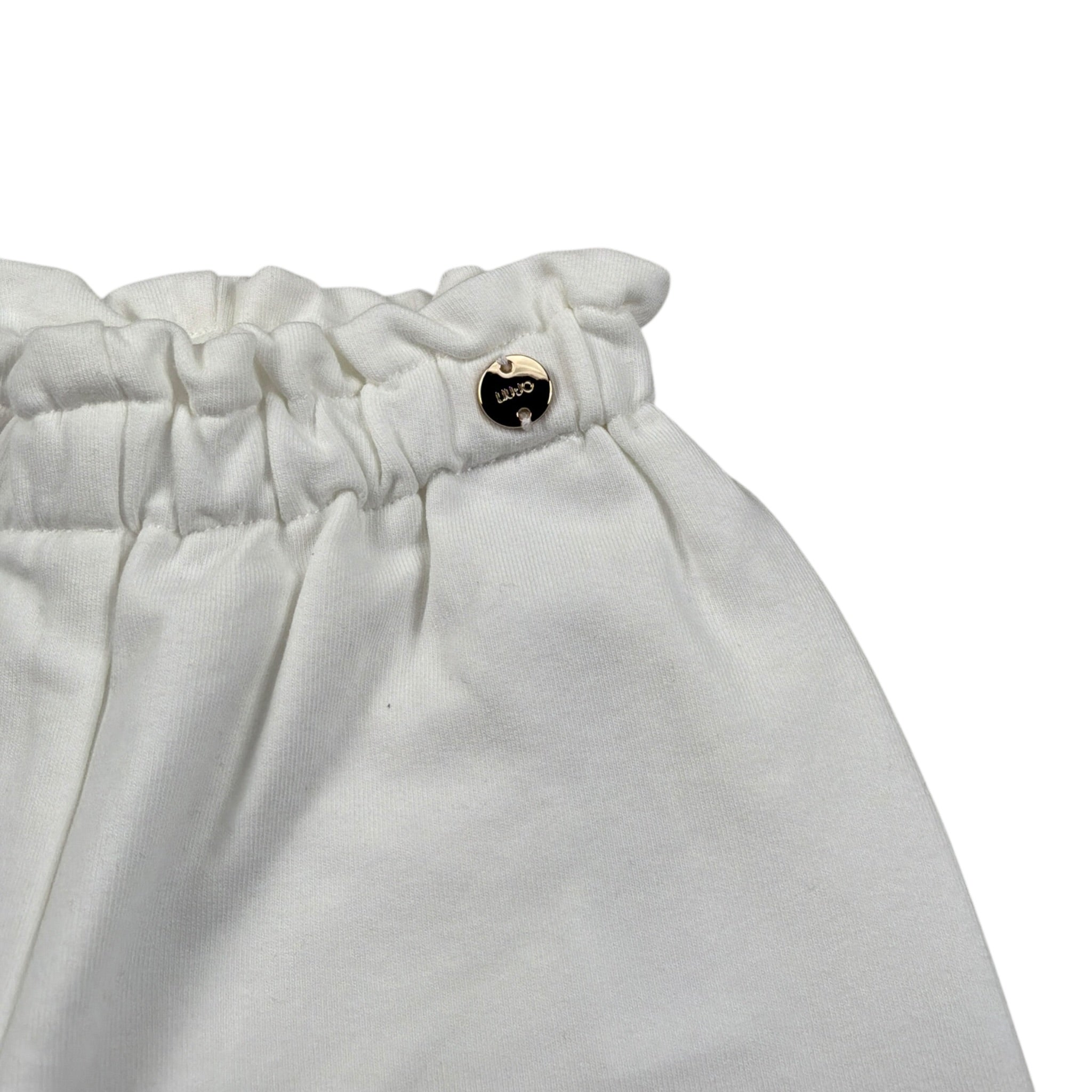 Liu Jo Pantalone tinta unita con Elastico In Vita Bianco per Neonata HF5050 BIANCO LIU JO 