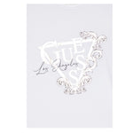 Guess T-Shirt Girocollo Tinta Unita con Stsmpa per Bambina J5RI35K6YW4 BIANCO GUESS 