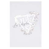 Guess T-Shirt Girocollo Tinta Unita con Stsmpa per Bambina J5RI35K6YW4 BIANCO GUESS 