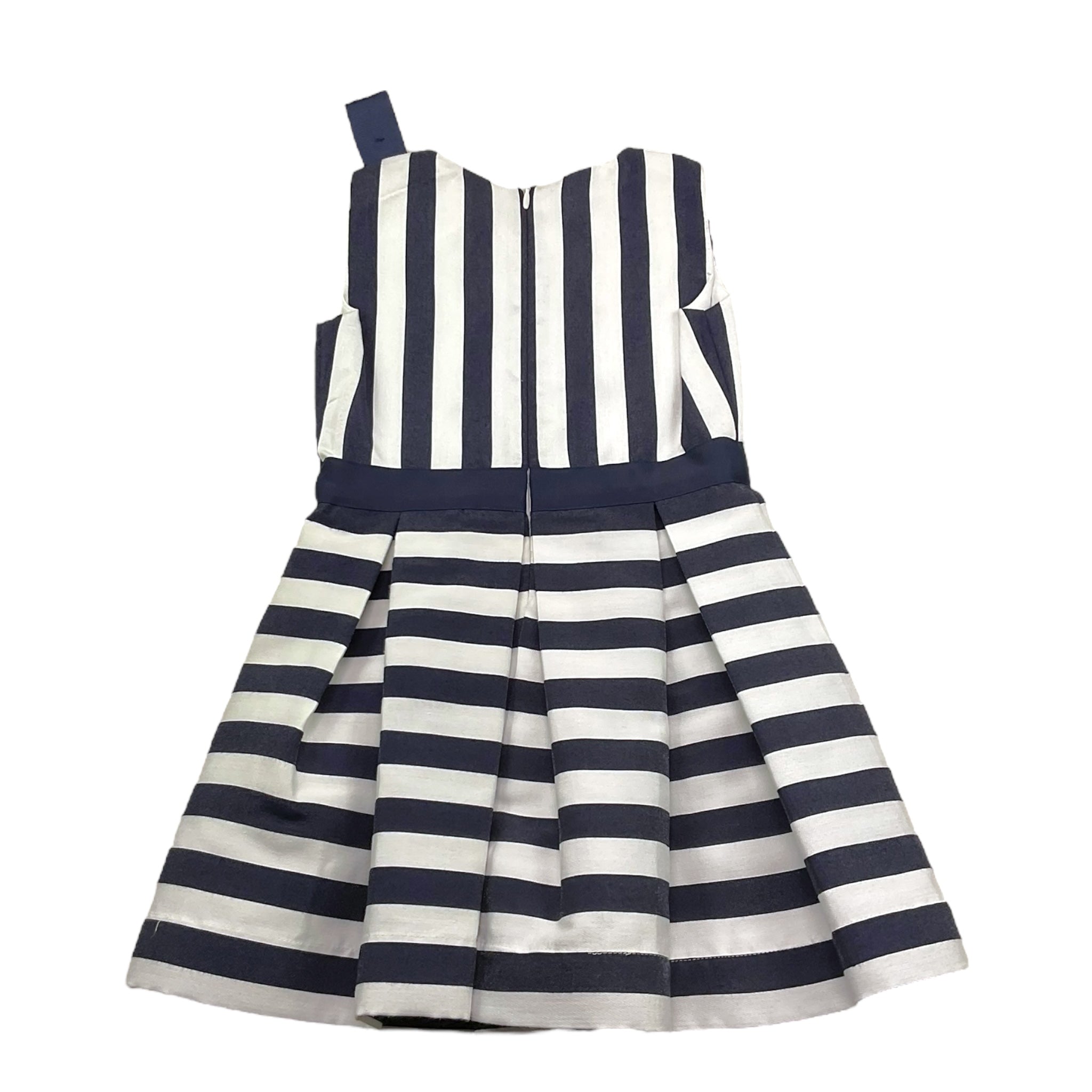 Liu Jo Abito Girmanica Tinta Unita con Fantasia A Righe per Bambina K18037 BIANCO LIU JO 