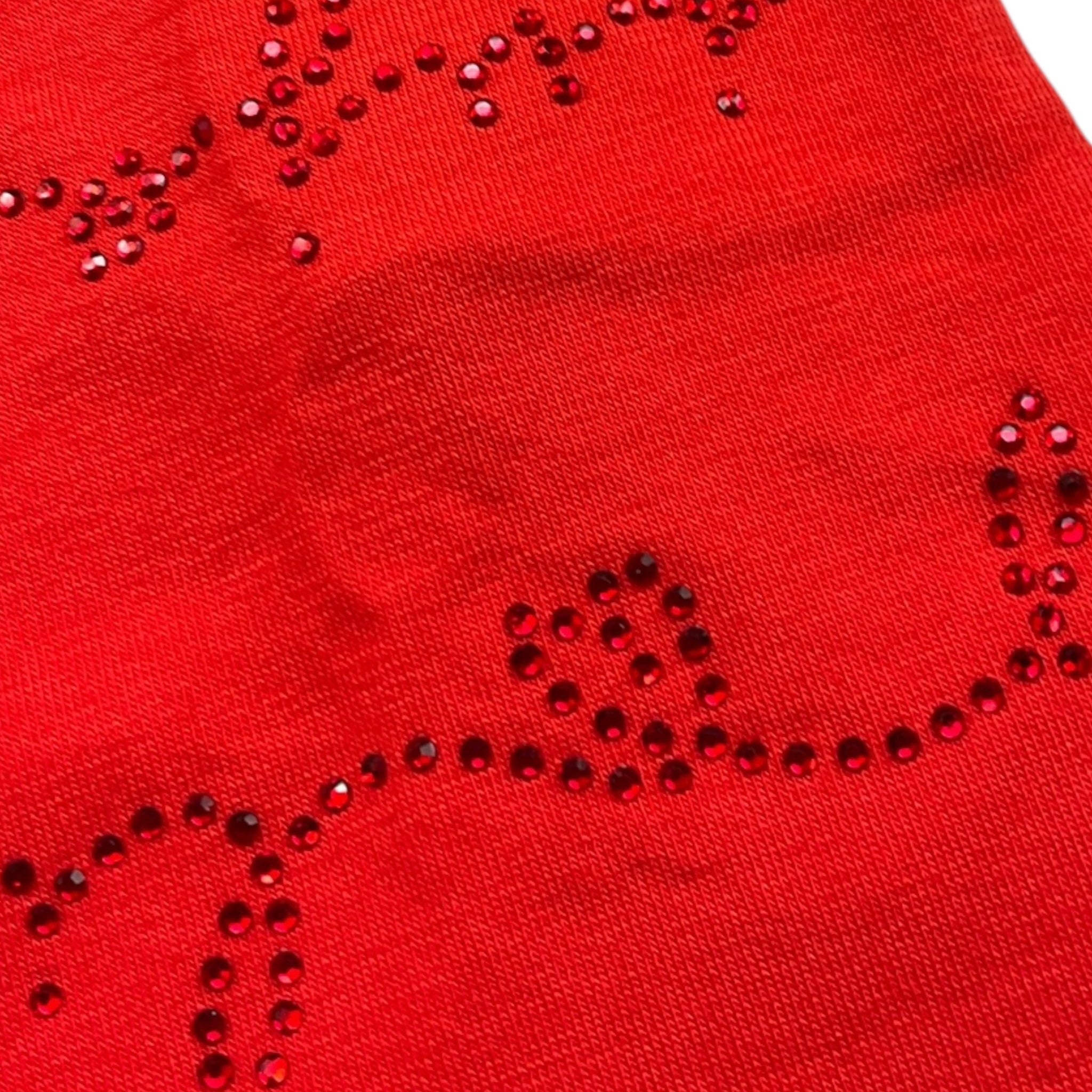 Liu Jo T-Shirt Girocollo Tinta Unita con Brillantini per Neonata KA4048 ROSSO LIU JO 