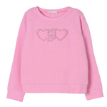Liu Jo felpaGirocollo Tinta Unita con Logo per Neonata KA5014 ROSA LIU JO 