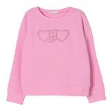 Liu Jo felpaGirocollo Tinta Unita con Logo per Neonata KA5014 ROSA LIU JO 
