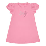 Liu Jo Abito Tinta Unita con Brillantini per Bambina KA5037XXX ROSA LIU JO 