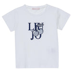 Liu Jo T-Shirts Girocollo Tinta Unita con Stampa per Neonata KA5039J5N BIANCO LIU JO 