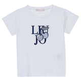Liu Jo T-Shirts Girocollo Tinta Unita con Stampa per Neonata KA5039J5N BIANCO LIU JO 
