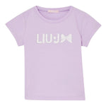 Liu Jo T-Shirt Girocollo Tinta Unita con Brillantini per Neonata KA5081NX LILLA LIU JO 