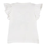 Liu Jo T-Shirt Girocollo Tinta Unita con Stampe per Bambina KA5084 BIANCO LIU JO 