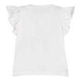 Liu Jo T-Shirt Girocollo Tinta Unita con Stampe per Neonata KA5084N BIANCO LIU JO 