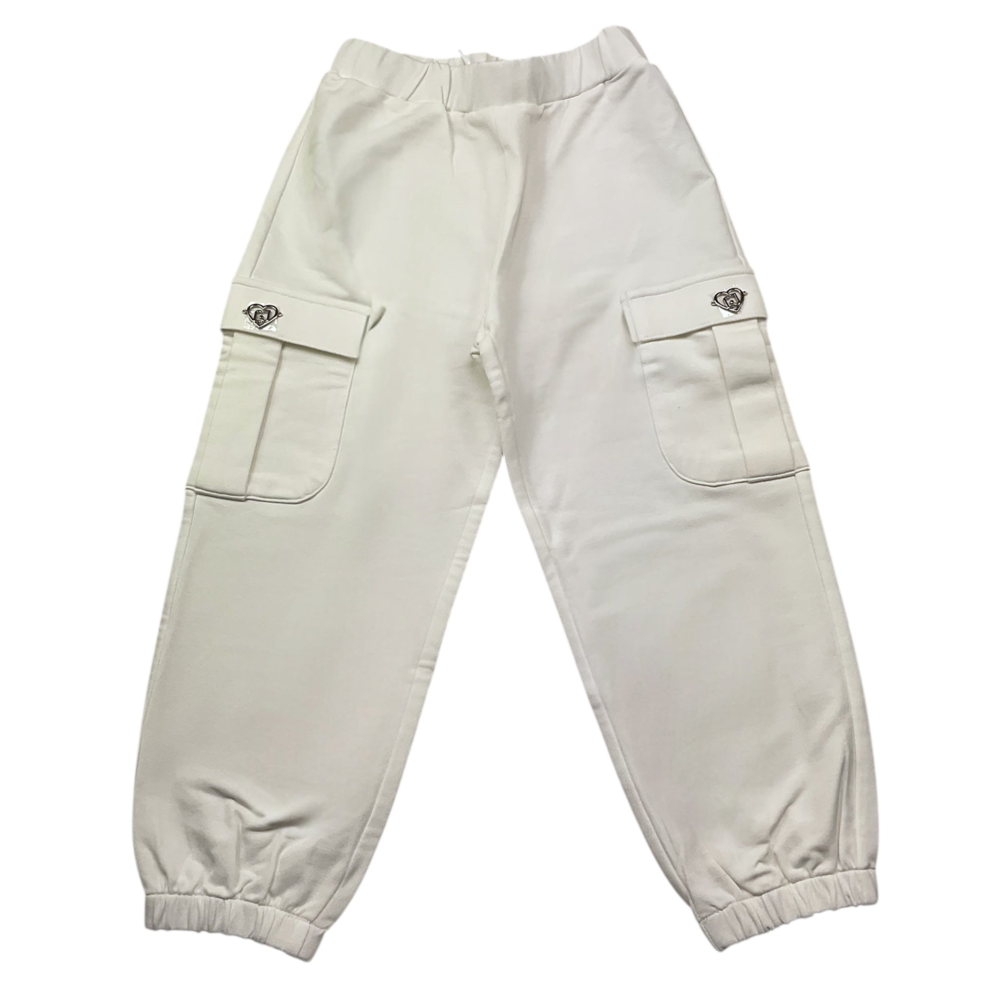 Liu Jo Pantalone Tuta Tinta Unita con Tasconi per Neonata KA5089N BIANCO LIU JO 