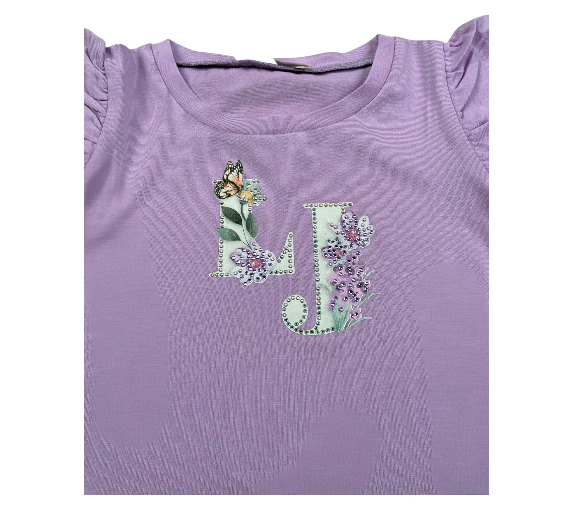 Liu Jo T-Shirt Tinta Unita con Brillantini per Neonata KA5092XN GLICINE LIU JO 