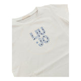 Liu Jo T-Shirt Girocollo Tinta Unita con Brillantini per Neonata KA5094X BIANCO LIU JO 