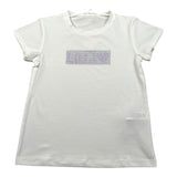 Liu Jo T-Shirt Tinta Unita con Brillantini per Neonata KA5095XXX BIANCO LIU JO 