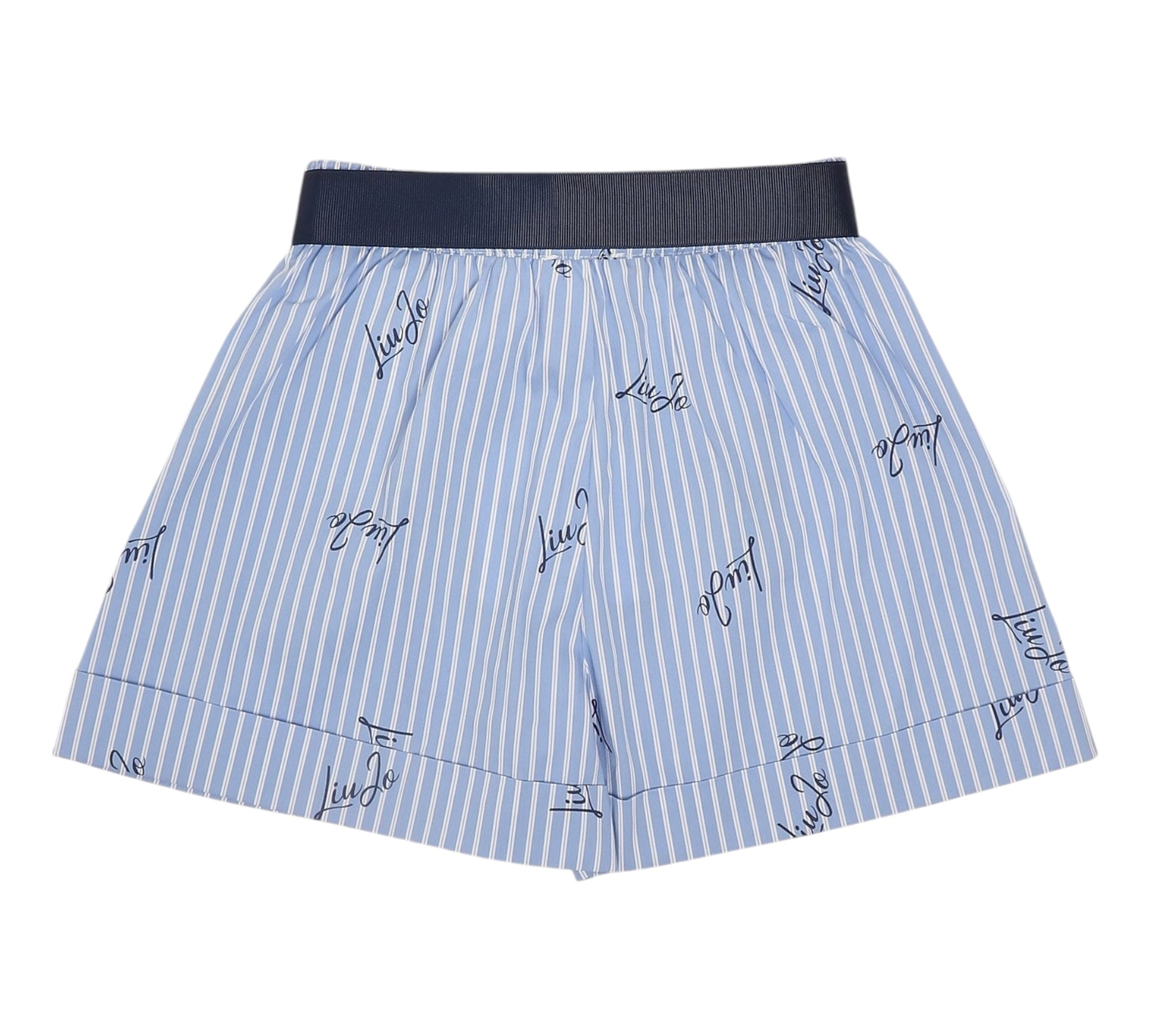 Liu Jo Short Tinta Unita con Fantasia A Righe per Bambina KA5143XX AZZURRO LIU JO 