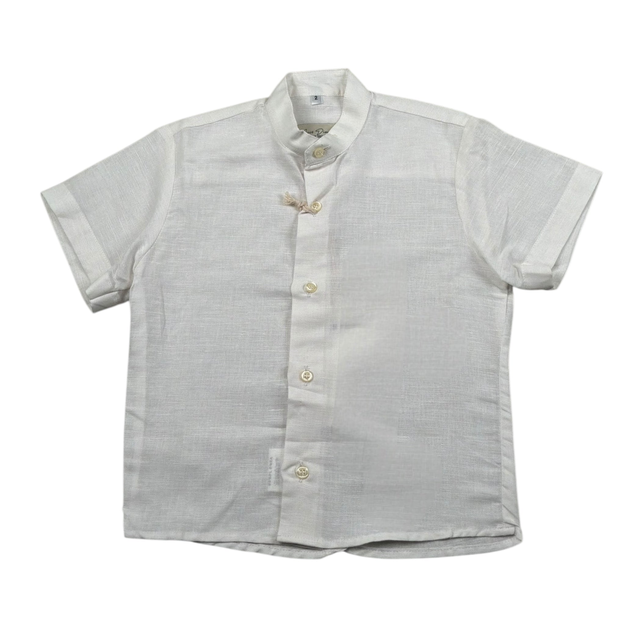 Louis Dieudonne' Camicia Mezza Manica Tinta Unita per Neonato LD03N PANNA LOUIS DIEUDONNE' 