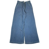 Lu Lu By Miss Grant Pantalone In Denim Modello A Palazzo Azzurro per Bambina LL3412 AZZURRO LU LU BY MISS GRANT 