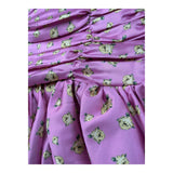 Lu Lu By Miss Grant Abito Tinta Unita Giromanica con Fantasia Fiori per Bambina LL3662 ROSA LU LU BY MISS GRANT 