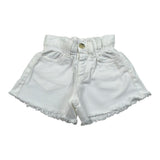 M+E' Short In Denim Tinta Unita con Elastico In Vita per Bambina UE1696 BIANCO M+E' 