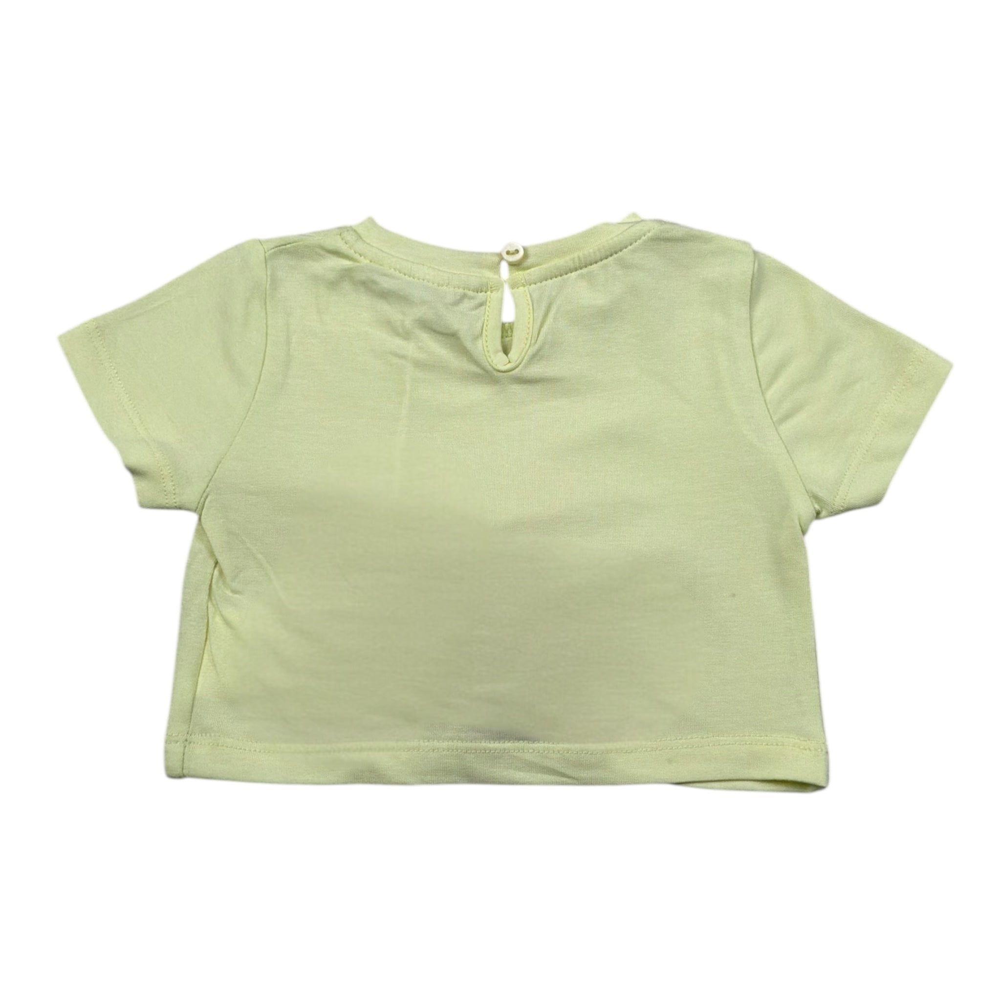 M+E' T-Shirt Tinta Unita con Applicazione Fiocco per Neonata UE1747NX GIALLO M+E' 