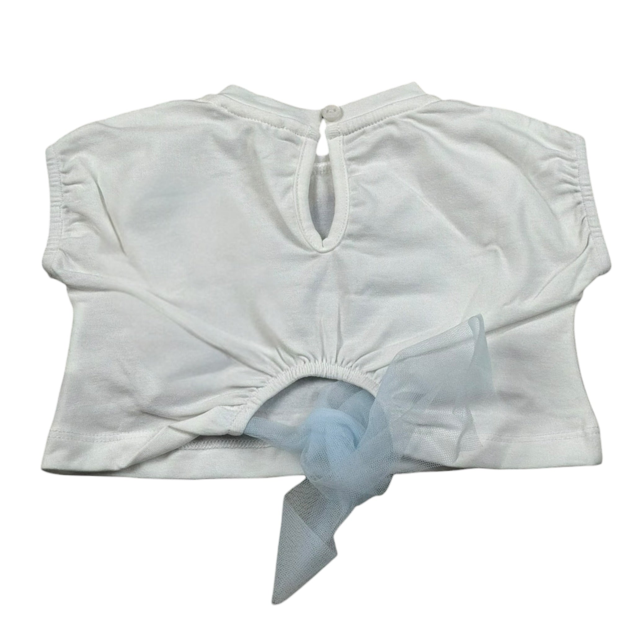 M+E' T-Shirt Girocollo tinta unita con Stampa Bianco per Neonata UE1262 BIANCO M+E' 