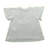 M+E' T-Shirt Girocollo tinta unita con Stampa Bianco per Neonata UE1276 BIANCO M+E' 