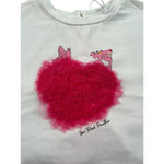 M+E' T-Shirt Girocollo tinta unita con Stampa Bianco per Neonata UE1383 BIANCO M+E' 