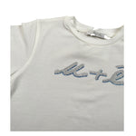M+E' T-Shirt Girocollo tinta unita con Stampa Bianco per Neonata UE1405 BIANCO M+E' 