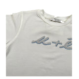 M+E' T-Shirt Girocollo tinta unita con Stampa Bianco per Neonata UE1405 BIANCO M+E' 