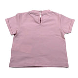 M+E' T-Shirt Girocollo tinta unita con Stampa Rosa per Neonata UE1405 ROSA M+E' 