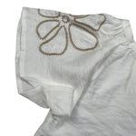 M+E' Camicia Mezza Manica tinta unita Cn Ricami Bianco per Neonata UE1699 BIANCO M+E' 