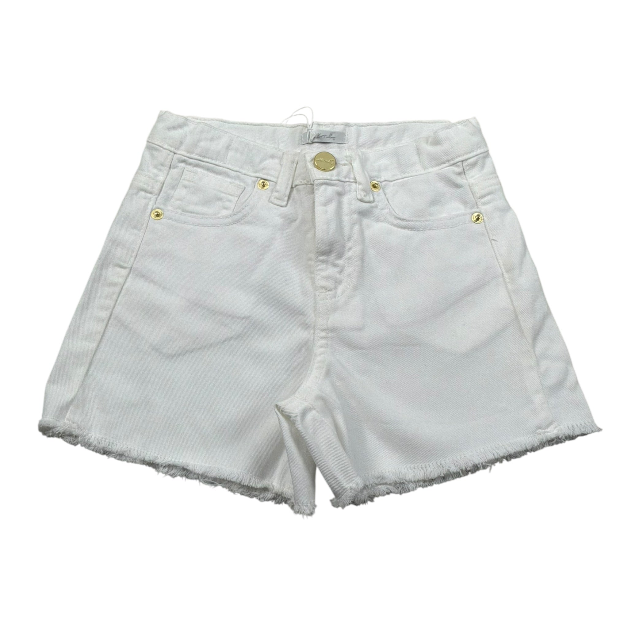 M+E' Short In Denim tinta unita con Girovita Regolabile Bianco per Bambina UE1704JX BIANCO M+E' 