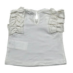 M+E' T-Shirt Girocollo tinta unita con Rouches Bianco per Neonata UE1735 BIANCO M+E' 