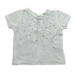 M+E' T-Shirt Girocollo tinta unita con Brillantini Bianco per Bambina UE1786J BIANCO M+E' 