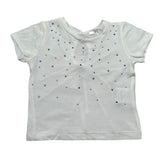 M+E' T-Shirt Girocollo tinta unita con Brillantini Bianco per Bambina UE1786J BIANCO M+E' 