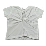 M+E' T-Shirt Girocollo tinta unita con Brillantini Bianco per Bambina UE1786J BIANCO M+E' 