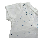 M+E' T-Shirt Girocollo tinta unita con Brillantini Bianco per Bambina UE1786J BIANCO M+E' 