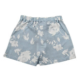 M+E' Short Tinta Unita con Stampa E Elastico In Vita per Neonata UE1805N AZZURRO M+E' 