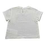 M+E' T-Shirt Girocollo tinta unita con Brillantini Panna per Bambina UE1817 PANNA M+E' 