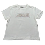 M+E' T-Shirt Girocollo tinta unita con Brillantini Bianco per Bambina UE1817X BIANCO M+E' 