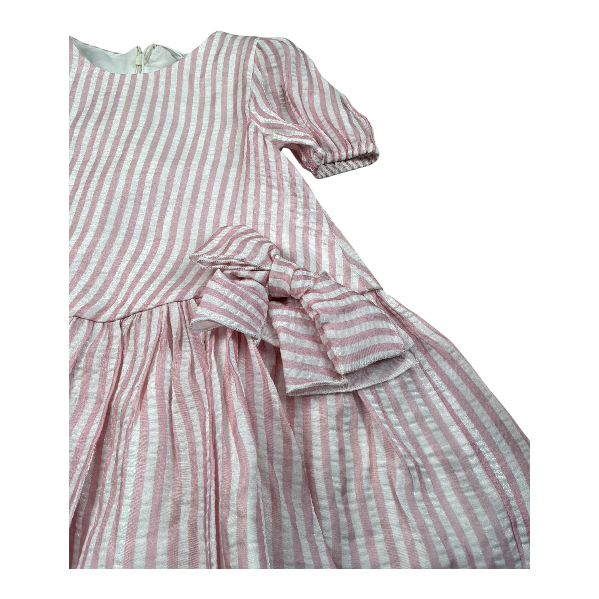 M+E' Abito Mezza Manica Fantasia A Righe per Neonata UE1820N BIANCO/ROSA M+E' 