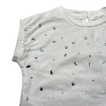 M+E' T-Shirt Girocollo tinta unita con Brillantini Bianco per Neonata UE1821 BIANCO M+E' 
