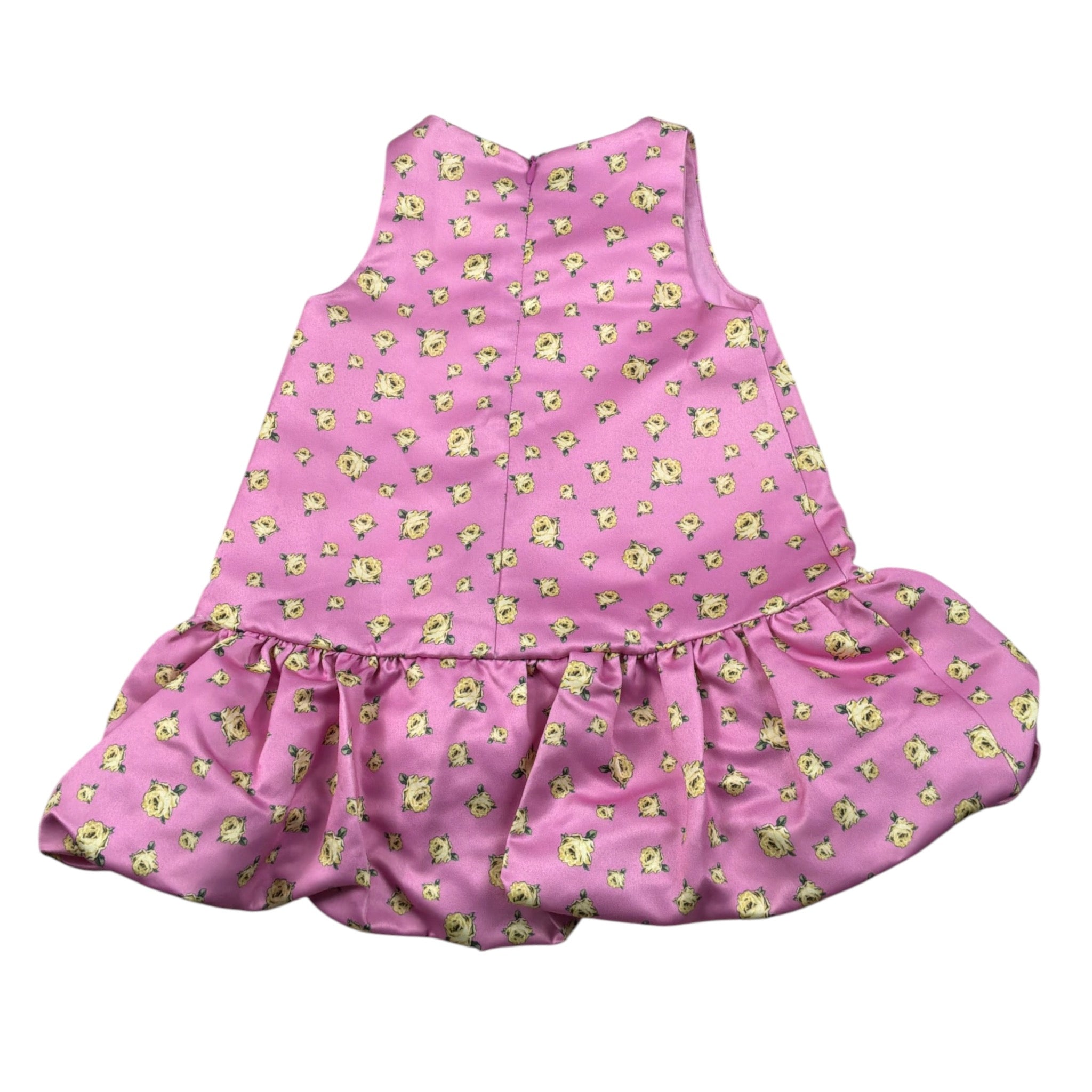 M+E' Abito Giromanica tinta unita Stampa Fantasia Floreale Rosa per Bambina UE1849X ROSA M+E' 